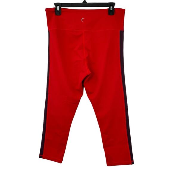 Zyia Active Leggings Womens 14 16 Red Royalty Stripe Light n Tight Hi Rise Gym - Picture 2 of 4